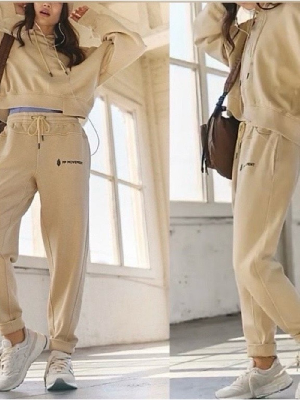 Free People FP Movement Undefeated Set in Magnolia Size Large NWT